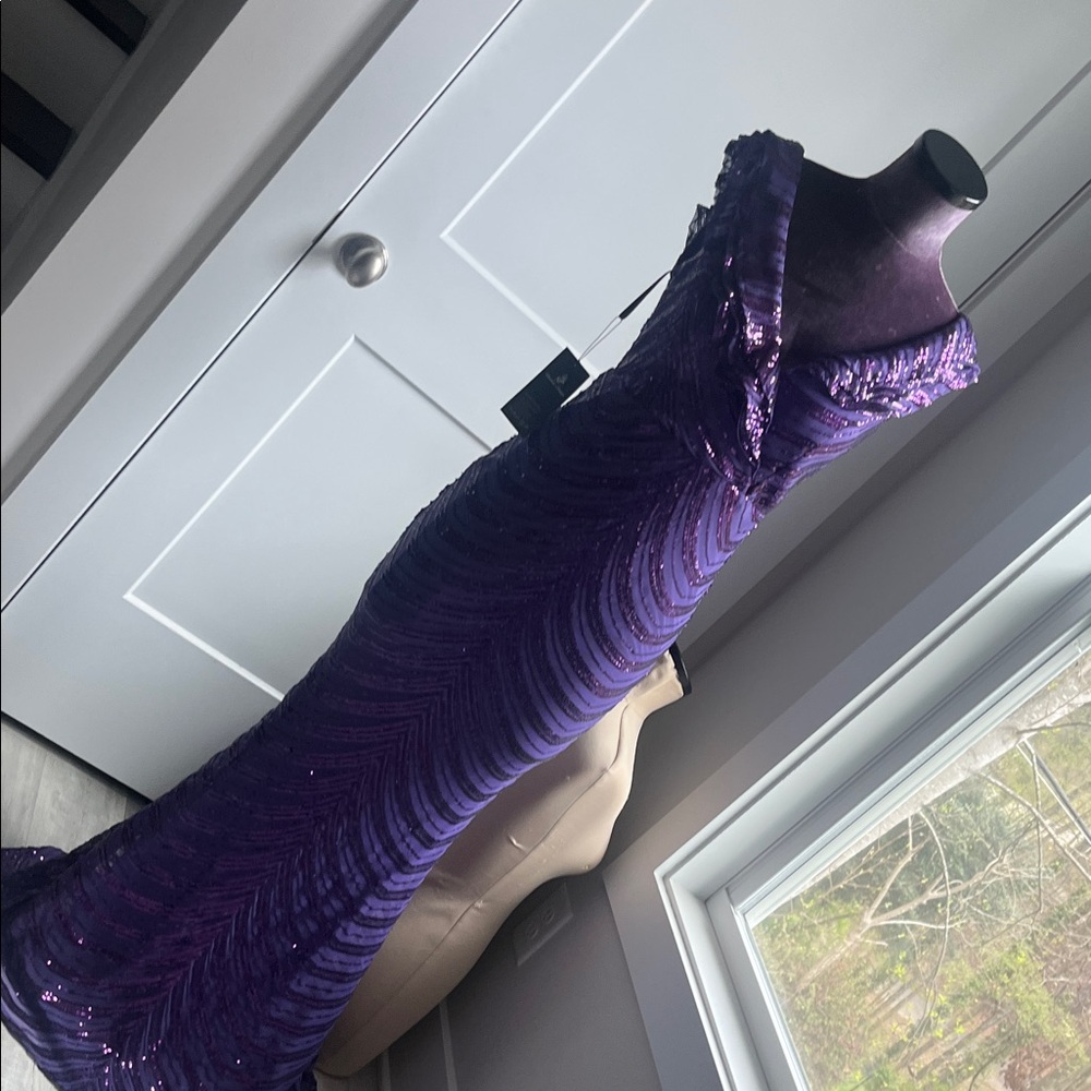 Elegant Purple Sequin dress